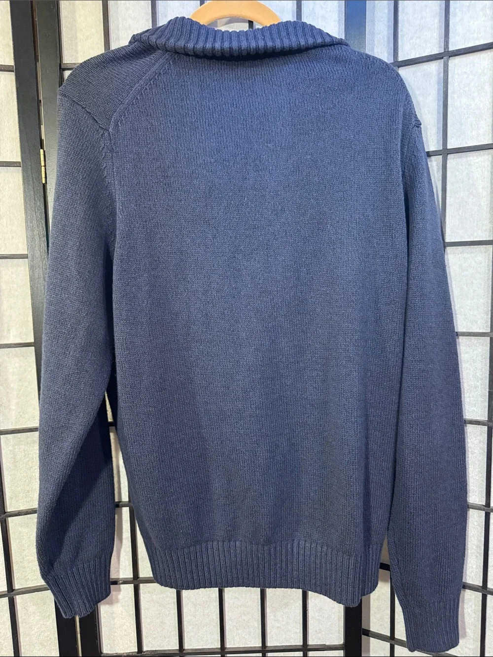 IZOD Men's Navy Quarter-Button Knit Sweater